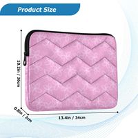 Sac à ordinateur portable personnalisé en tissu matelassé, motif fleur rose Hawaï, mallette de protection antichoc, sacoche pour ordinateur portable