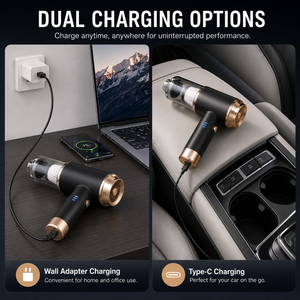 Cordless Car <b>Vacuum</b> Cleaner 6000Pa <b>Portable</b> Handheld <b>Vacuum</b> with 7-in-1 Accessories USB Type-C Rechargeable for Car Home OEM ODM - Product Image 4