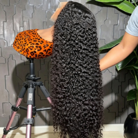 Peluca frontal de encaje HD sin pegamento de 34, 36, 40 pulgadas, 13x4, 13x6, con ondas profundas, cabello humano brasileño, pelucas de ondas de agua, frontal de encaje para mujer