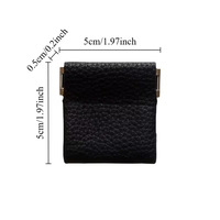 Pochette à bijoux en cuir PU avec fermeture automatique, logo personnalisé, mini pochette à bijoux mignonne, portable, pour voyage, pour bagues, boucles d'oreilles et autres bijoux