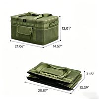 Sac de rangement tactique de camping 57L - Vert olive, polyester imperméable, fermeture éclair, pliable, sac fourre-tout utilitaire, porte-hache, pique-nique en plein air