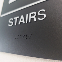 Panneau d'affichage commercial conforme à l'ADA Panneau de sortie avec braille et lettres surélevées