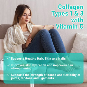 Comprimés de collagène à marque privée <span class=keywords><strong>3000</strong></span> <span class=keywords><strong>MG</strong></span> avec vitamine C pour renforcer les cheveux, hydrater la peau, favoriser la résilience des ongles, des os et des articulations - Product Image 4
