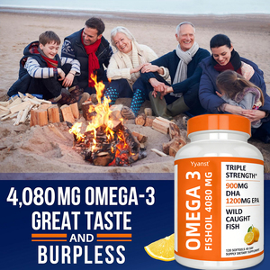 Suplemento Omega3 OEM/ODM, aceite de pescado altamente refinado en cápsulas blandas con alto contenido de EPA y DHA para la salud cerebral, porciones personalizadas. - Product Image 2