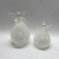 NEW Hand Make LED Glass Color Changing Angel 7.88 "Christmas Home Decor Centerpiece