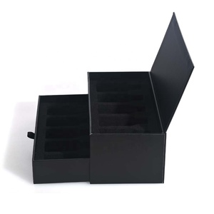 <b>Custom</b> Luxury Double Door Opening Flip Cover Drawer Cosmetic Gift Box Rigid <b>Lipstick</b> Packaging for Beauty Products - Product Image 1