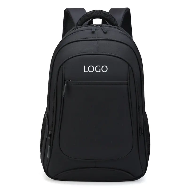 2023 оптовая продажа с фабрики Школьный черный рюкзак водостойкий полиэстер колледж бизнес-рюкзак с логотипом на заказ