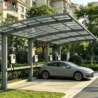 Auvent de voiture en alliage d'aluminium antirouille, abri extérieur résistant au vent et toutes les intempéries pour villa, cour, usage simple et double voiture