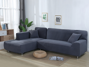 1 2 3 4 koltuklu L şekli elastik gergin Spandex köşe jakarlı kanepe kılıfı kanepe Slipcover - Product Image 5