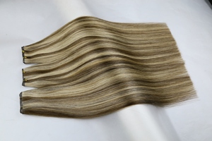 Extensions de cheveux humains balayage 2024, nouveau design, mèches alignées sur les cuticules, cheveux vierges bruts pour les femmes souffrant de perte de cheveux - Product Image 2
