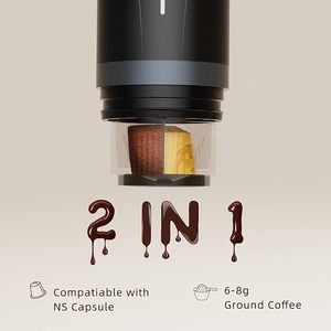 3in 1 Fast Self Heating Rechargeable Outdoor Camping Ground <b>Portable</b> Espresso Machine Travel <b>Coffee</b> <b>Maker</b> - Product Image 5