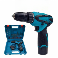 Perceuse sans fil 12V rechargeable en gros, kit d'outils de perçage et de vissage électrique avec embouts, boîte en plastique, prise en charge OEM, acceptation des commandes OEM