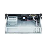 Boîtier de serveur 2U 19'' pour montage en rack OEM/ODM, MicroATX, alimentation, 2 disques durs, 4 emplacements PCI/PCIe demi-hauteur avec ventilateur, ports USB en plastique et acier
