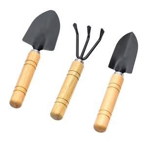 Juego de jardinería de tres piezas con mango de madera: pala, paleta y cultivador para jardinería doméstica - Product Image 5