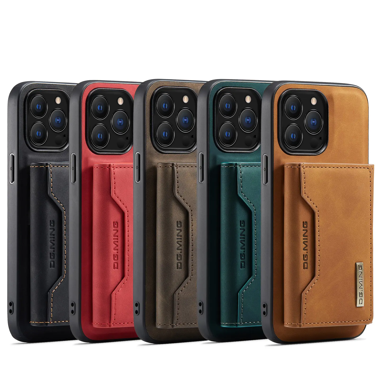 M2 2-in-1 Split pemegang kartu ponsel Case untuk Samsung S23 pelindung Flip dompet kulit Case untuk iPhone 15 pro max dalam stok