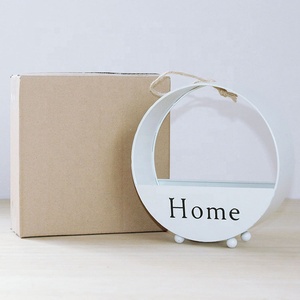 Maceta colgante de pared de forma redonda, maceta de hierro artístico para flores de estilo parisino, <span class=keywords><strong>cesta</strong></span> con asas de cuerda trenzada - Product Image 6