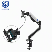 Support de moniteur ergonomique robuste à ressort, bras simple réglable, support VESA pour moniteur de 17 à 32 pouces