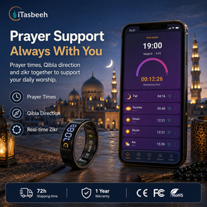 iTasbeeh Religious Smart Ring OLED Display Prayer Reminder Qibla Direction Zikr Counter for Muslim Daily Worship - Product Image 2