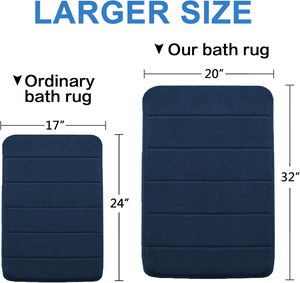 Non-Slip Memory <b>Foam</b> Eco-Friendly <b>Waterproof</b> Bathroom Floor Mat Machine Made Water Absorbent Solid Pattern PVC Polyester - Product Image 2