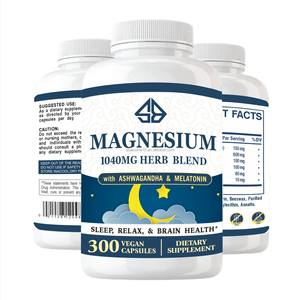 Suplemento Herbal de Magnesio, Ashwagandha y Melatonina para Adultos, Mejora la Memoria, el Sueño y la Energía, 300 Cápsulas - Product Image 4