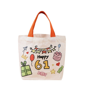 Medium-Size Tie-Dye and Hand-Drawn Cartoon Printed Canvas Tote Bag for Daily Use and Children's <strong>Drawings</strong> Great Gift Idea - Product Image 2