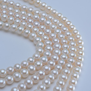 สร้อยคอมุกน้ำจืดขนาด 9-10 มม. ทรงกลม ใส ไร้ตำหนิ ผลิตโดยโรงงาน ขายส่ง - Product Image 4