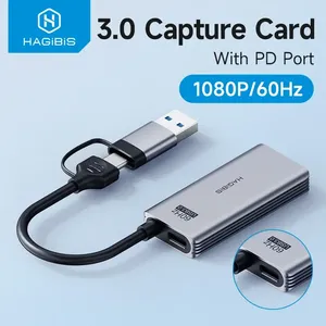 <span class=keywords><strong>Carte</strong></span> <span class=keywords><strong>de</strong></span> capture vidéo USB 3.0 Hagibis avec port PD pour charge rapide pour iPad, HDMI vers USB/Type-C, enregistreur vidéo pour jeux et streaming en direct - Product Image 2
