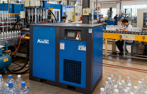 Compresseur d'air à vis à aimant permanent à vitesse variable Ariking fabriqué en Chine, 300HP, 220KW, 8bar, 41,5m3/min, à deux étages - Product Image 6