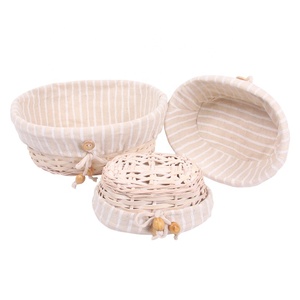 Plateau à <span class=keywords><strong>pain</strong></span> et à fruits <span class=keywords><strong>en</strong></span> <span class=keywords><strong>osier</strong></span> naturel fait à la main panier de rangement pliable léger polyvalent pour l'utilisation de cadeaux alimentaires ménagers - Product Image 3