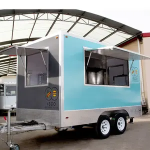 定制街道卡车配备齐全，适用于澳大利亚销售的移动咖啡卡车自动售货亭和食品卡车