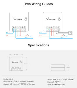 Interruptor inteligente WiFi, temporizador de 2 vías, interruptor de automatización de voz, módulo de Control remoto IFTTT, funciona con Alexa, Google Home, sonoff M - Product Image 4