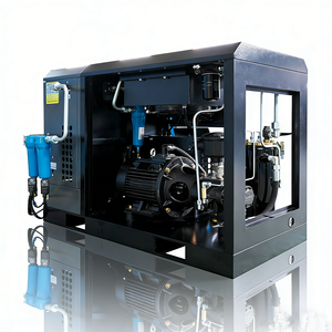 <span class=keywords><strong>Compresseur</strong></span> d'air <span class=keywords><strong>rotatif</strong></span> <span class=keywords><strong>à</strong></span> vis PM VSD silencieux et économe en énergie avec sécheur d'air, moteur stationnaire 7,5-75 kW, 8-13 bars, CE, pour usage industriel - Product Image 3