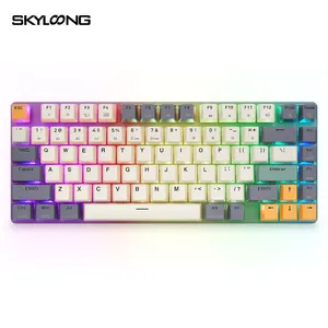 SKYLOONG first triple mode RGB 2.4ghz wireless PBT keycaps new 75% gaming mechanical keyboard