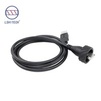 Konektor Kabel Tahan Air Lshitech Industrial M20.8mm USB 2.0 Male Female untuk Pengisian Daya dan Transmisi Data untuk Penerbangan