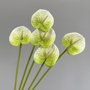 Anthuriums artificiels Meng Jie en PVC, grandes fleurs 3D pour décorations de mariage et de maison - Product Image 4