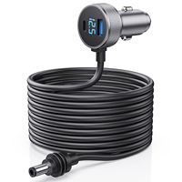 Mini 3 1 Kabel Tampilan Digital Tahan Air Pengisi Daya Mobil USB-A/USB-C Konduktor 18AWG KYD88 untuk Peralatan Starlink