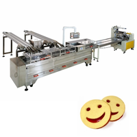 Prix d'usine, ligne de production de biscuits sandwich, machine d'emballage de biscuits sandwich, machine d'emballage en forme de coussin
