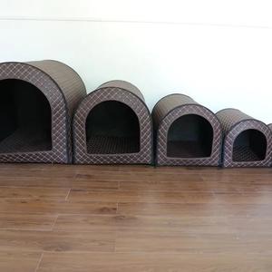 เตียงสัตว์เลี้ยง บ้านสุนัข สีน้ำตาลกาแฟและสีดำ รูปทรงสี่เหลี่ยมผืนผ้า ใยโพลีเอสเตอร์ ซักมือได้ ใช้ได้ทั้งภายในและภายนอกอาคาร - Product Image 2