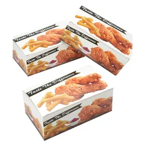 Ready Bulk Hot Sale Food Grade Takeaway Oil-proof Disposable Fast Food Chicken Nuggets Fried Chicken Packaging Box