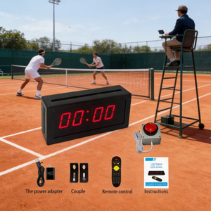Chronomètre d'entraînement sportif haute précision 2,3 pouces à 4 chiffres, horloge de match rechargeable à une seule face avec chargeur filaire pour entraîneurs - Product Image 1