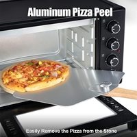 Manche en bois détachable Pizza Scoop pliable en aluminium plateau à éplucher stockage facile produits de boulangerie plateau de transfert Restaurants jetables