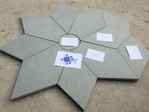 ทางเดินกลางแจ้งหินหกเหลี่ยมปูหินแกรนิตธรรมชาติทางเดินกลางแจ้ง - Product Image 2
