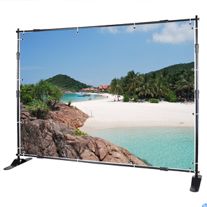8 * 8FT ajustável Photo Display Banner Stand Alumínio Backdrop Publicidade - Product Image 1