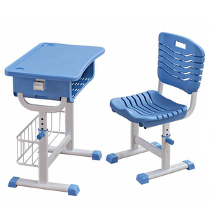 Ensemble moderne de bureau et chaise réglables pour l'école primaire – Bureaux de classe réglables en hauteur et chaises en métal/plastique pour la salle à manger de la <span class=keywords><strong>maternelle</strong></span> - Product Image 1
