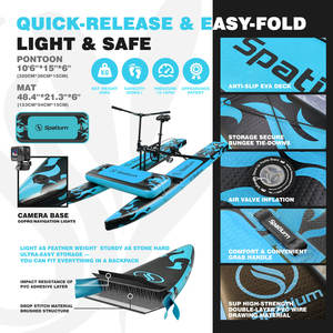 Spatium Vélo aquatique à pédales de qualité supérieure, best-seller en Chine, avec cadre de vélo de mer, vélo aquatique gonflable pour adulte - Product Image 2