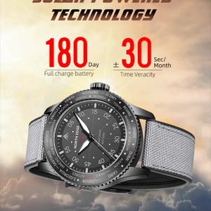 NORTH EDGE 2024 MACH Solar Power Quartz Watch Men Waterproof 50M Men's Pilot Sports Wristwatches Luminous Enviormentally <b>Clock</b> - Product Image 5