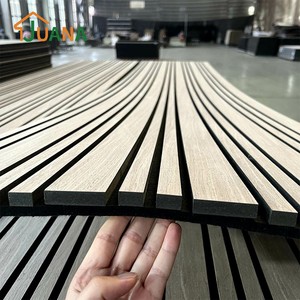 Pannello Acustico 3D JUANA in Fibra di Poliestere, Pannelli Fonoassorbenti per Casa, Pannello Acustico in Doghe di Legno per Decorazione Ufficio - Product Image 4