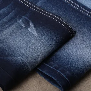 Harga Murah 10.3Oz Katun Poliester Stretch Denim Kain untuk Pria Jeans Grosir Sebelum Mencuci Pabrik Pabrik