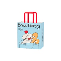 Tas Kertas Kraft Bentuk Anjing Kartun Food-grade, Kemasan Lengkap untuk Kue, Kue Panggang, Bawa Pulang, Toko Kue, Anjing Biru Kecil