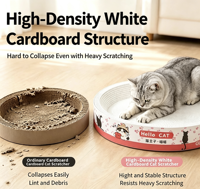 Lit grattoir pour chat rond et épais en carton ondulé, résistant à l'usure, non-déchirable, jouet pour animaux de compagnie, vente en gros d'usine